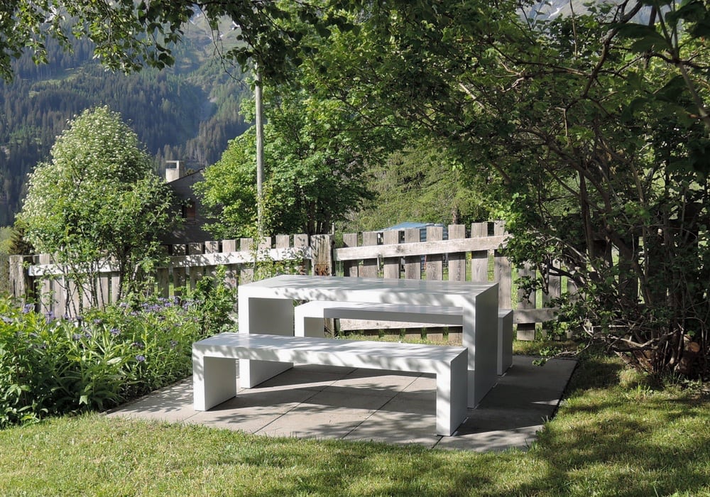 Oggi-Beton, Betontisch und Bank Kombination