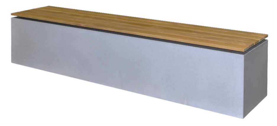Betonbank MASSA mit Holzauflage